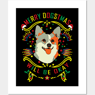 Merry Dogstmas Pet Lovers Posters and Art